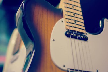 elektro gitar ayrıntı, yumuşak kapatın ve kavram bulanıklık.