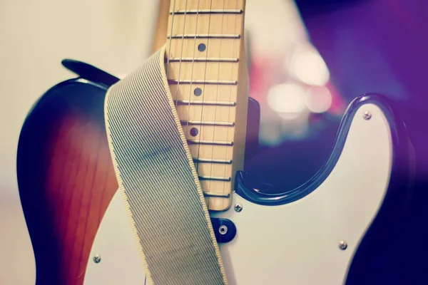 Electric Guitar Close Detail Soft Blur Concept — Stock Photo, Image