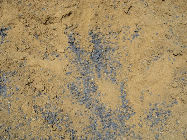 Close-up van een stapel van zand en stenen in bouwplaats, wenkbrauw — Stockfoto