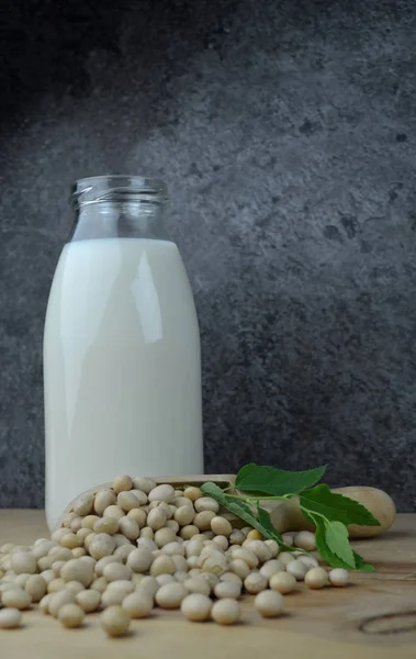 Mleko Sojowe Bio Organiczne Naturalne — Zdjęcie stockowe