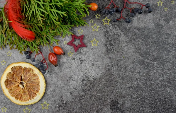 Fundo Natal Com Pinheiro Fresco Estrelas — Fotografia de Stock