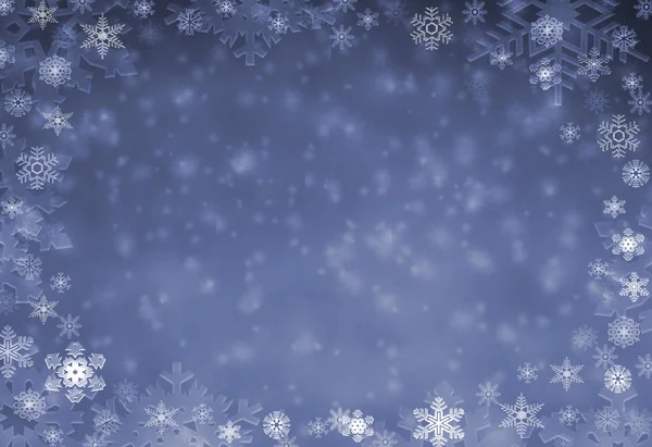 Winter Christmas Background Snowflakes — Stock Photo, Image