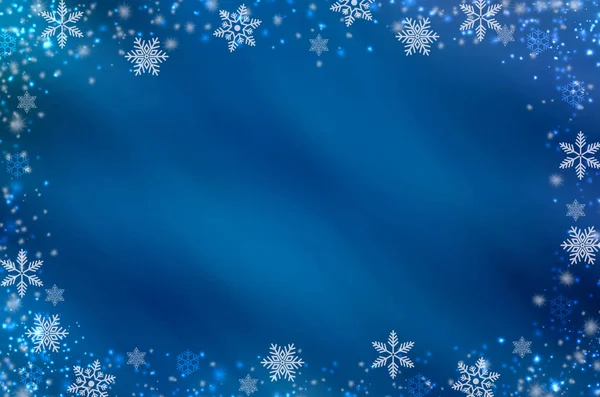Hópelyhek Téli Karácsonyi Háttér — Stock Fotó