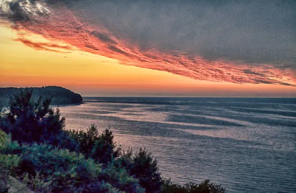 Zonsondergang Cliff Baltische Zee — Stockfoto