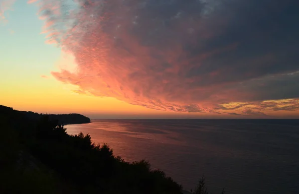 Zonsondergang Cliff Baltische Zee — Stockfoto