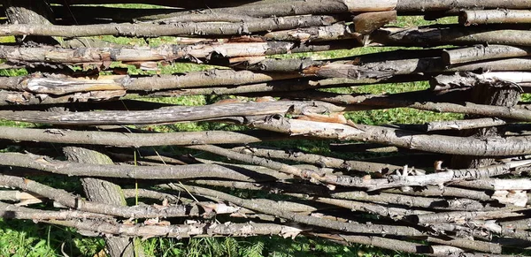 Fonott Kerítés Háttér Mintás Rácsok Kerítés Kosárszerű Háttér — Stock Fotó