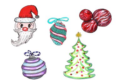 Noel ve yeni yıl çizim