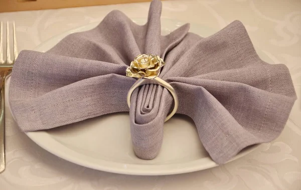 Conjunto Mesa Para Recepção Férias Eventos Festas Casamentos — Fotografia de Stock