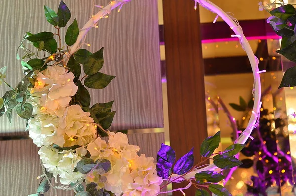 非常に美しい結婚式の装飾のクローズアップショット — ストック写真