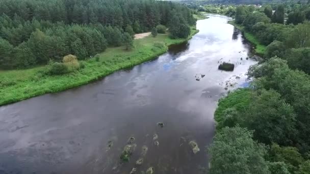 Flygfoto Över Floden — Stockvideo