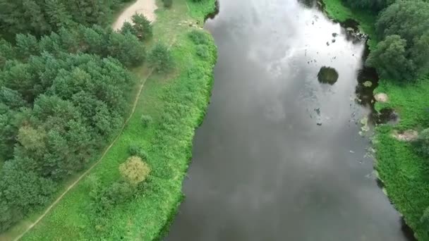 Вид Повітря Річку — стокове відео
