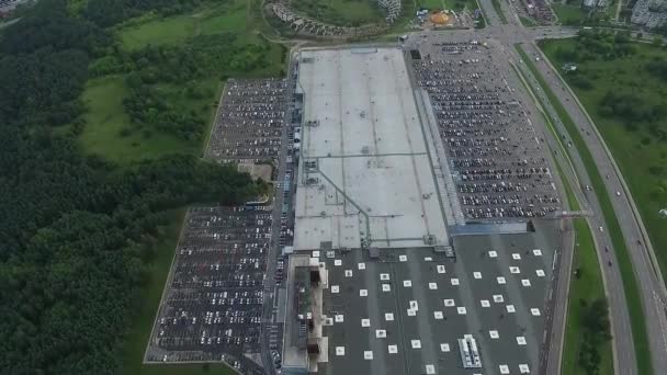 Luftaufnahme Über Supermarkt — Stockvideo