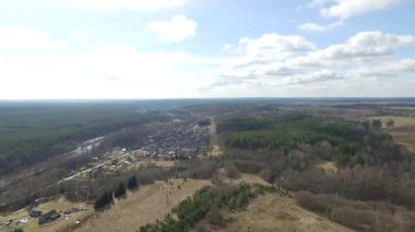 Uçuş bitti küçük şehirde mesafe