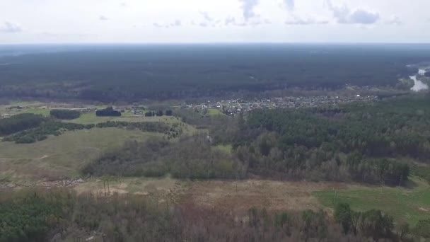 Vista Aérea Sobre País — Vídeo de Stock