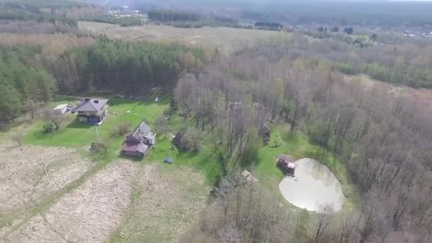 Video Vuelo Sobre Granja — Vídeo de stock