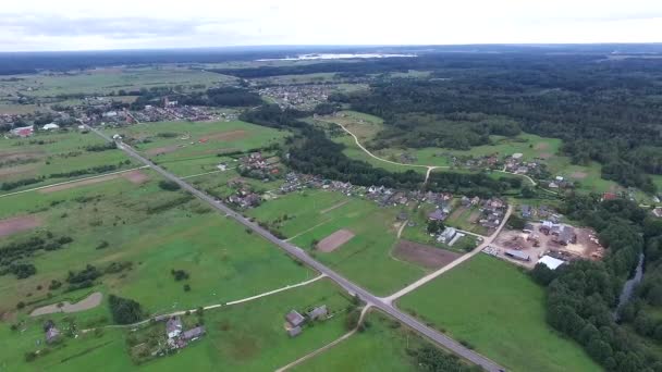 Video Flying Countryside — Stock Video