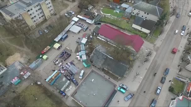 Blick Über Die Kleinstadt — Stockvideo