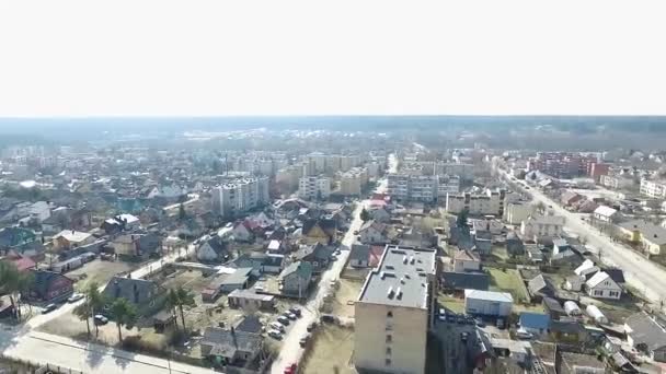 Panorama Sobre Cidade Pequena Com Rotação — Vídeo de Stock