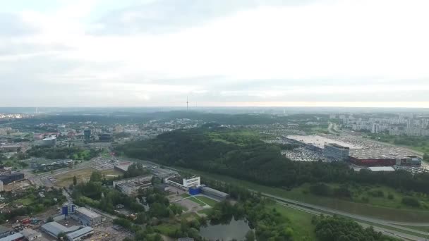 Blick Über Die Stadt Waldnähe — Stockvideo