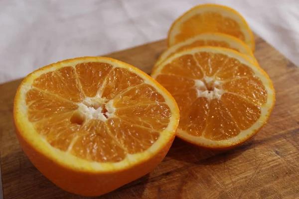 Mandarin Orange Board Background Orange Juicy Delicious Vitamin Healthy — Stock Photo, Image