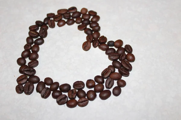 heart of coffee beans