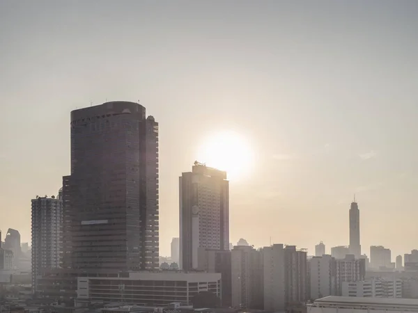 Pohled Panorama Bangkoku Znečištění Ovzduší N95 — Stock fotografie