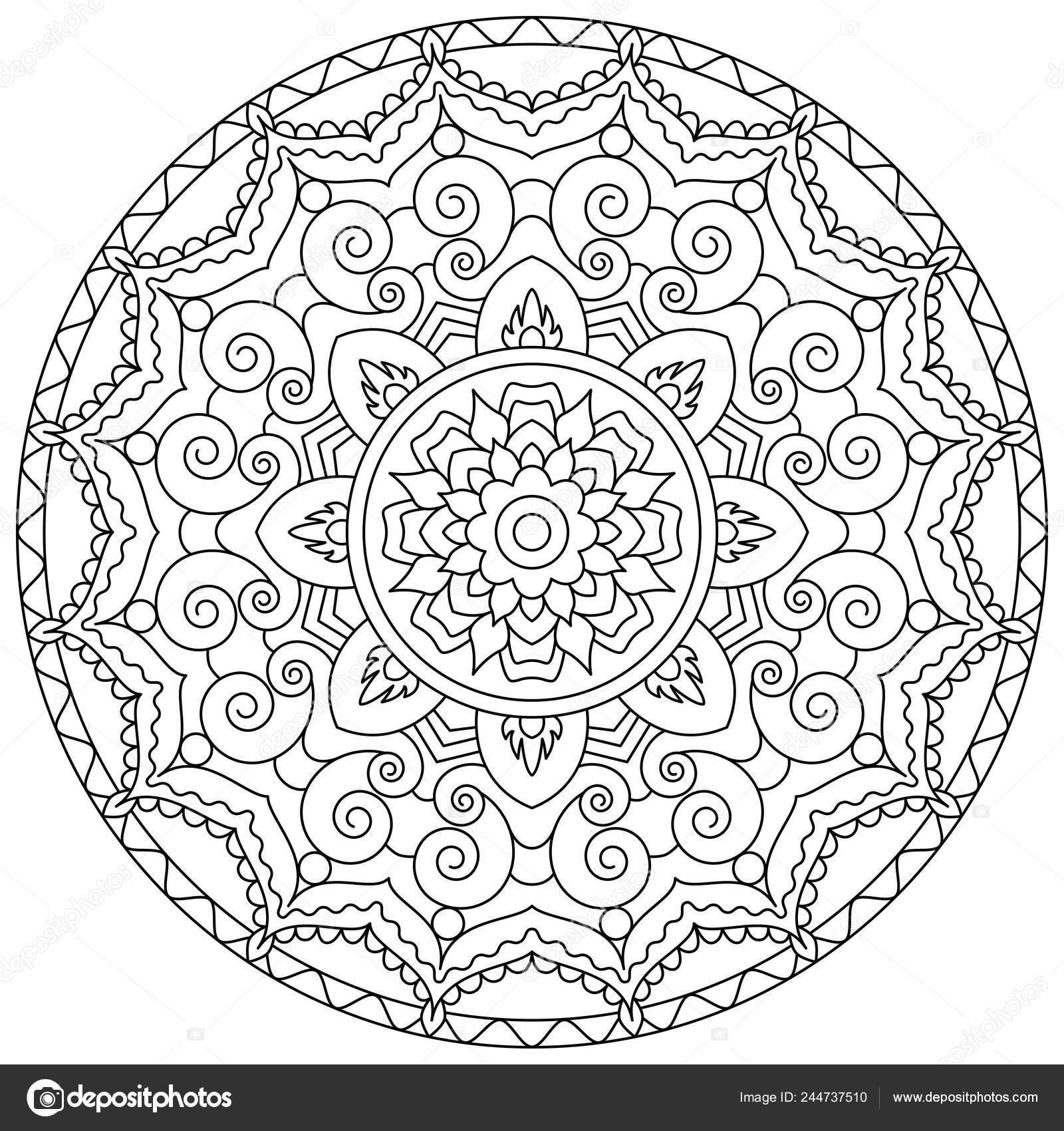 Mandala design para colorir página