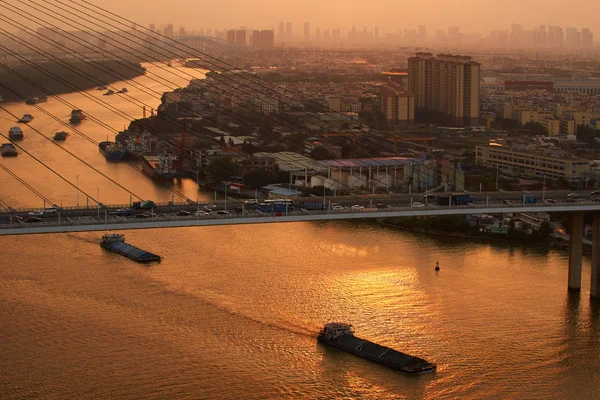 Brücke Über Den Fluss Guangzhou Provinz Guangdong China — Stockfoto