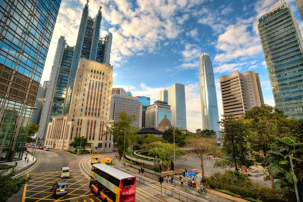 Tráfego Cidade Hong Kong China — Fotografia de Stock