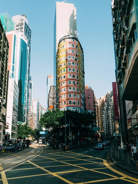 Hong Kong Cina Novembre 2017 Grattacieli Trasporti Strade Hong Kong — Foto Stock