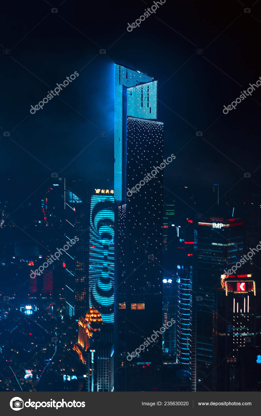 Night Shot Beautiful City Guangzhou China View Canton Tower Stock Editorial Photo C V Dushenkovsky