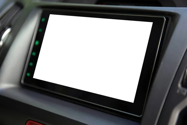 Touch Multimedia System Isolated Screen Car — Stock Photo, Image