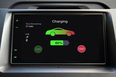 Eko ekranda pil şarj ile değmek multimedia sistem elektrikli otomobil