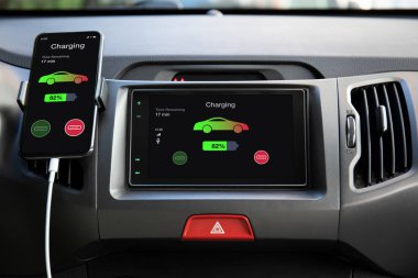 telefon Eko ekranda pil şarj ile değmek multimedia sistem elektrikli otomobil içinde