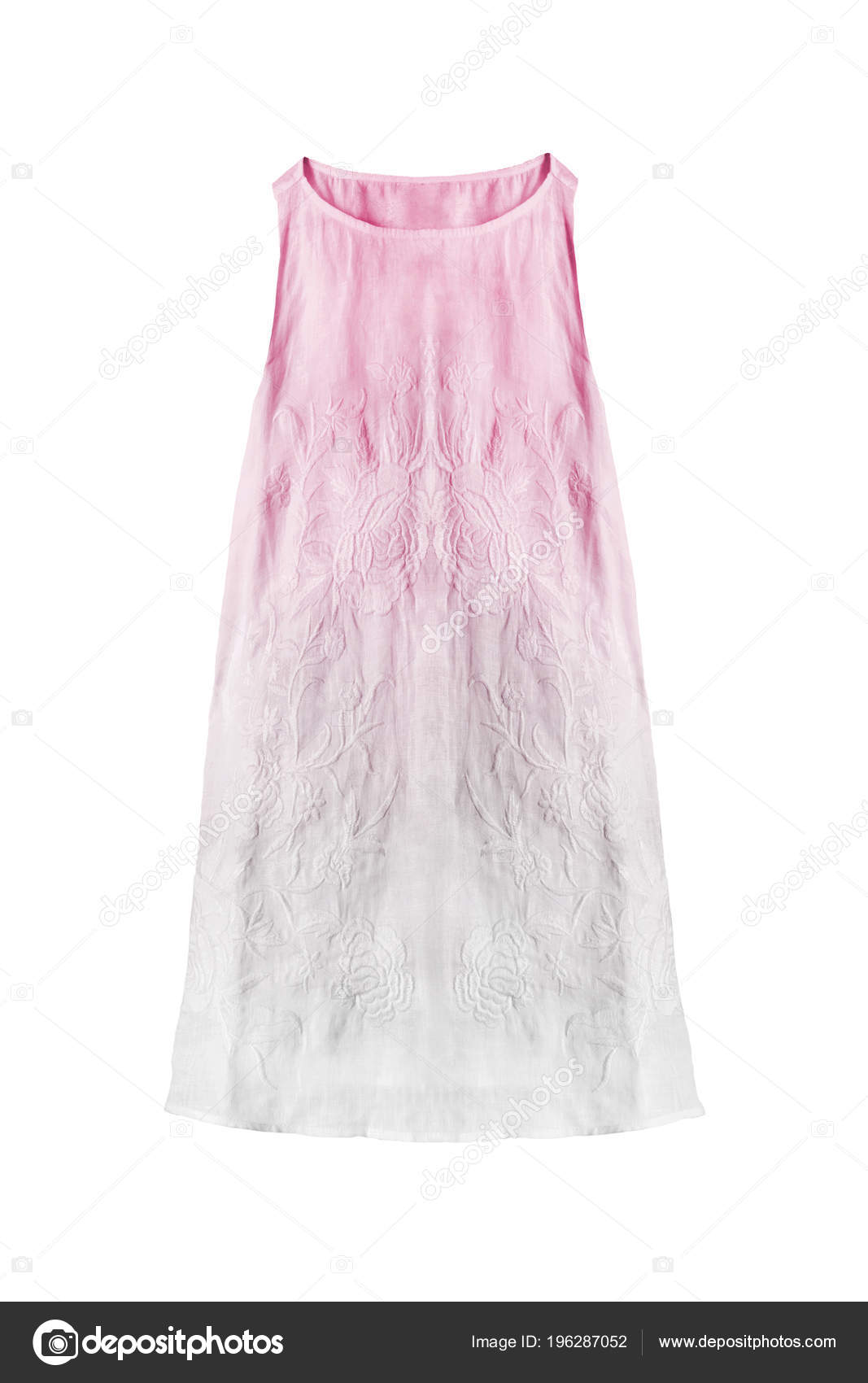 pink and white sundress