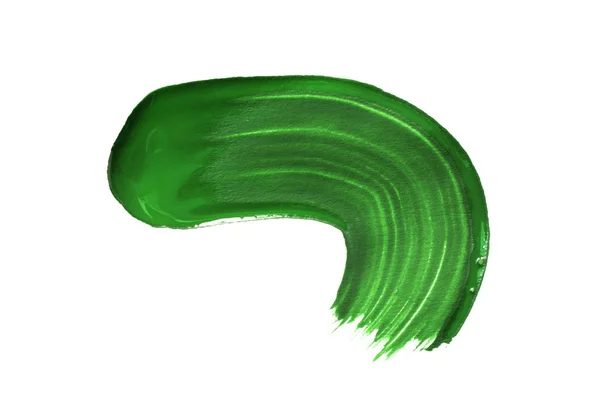 Abstract Green Paint Blob White Background — Stock Photo, Image
