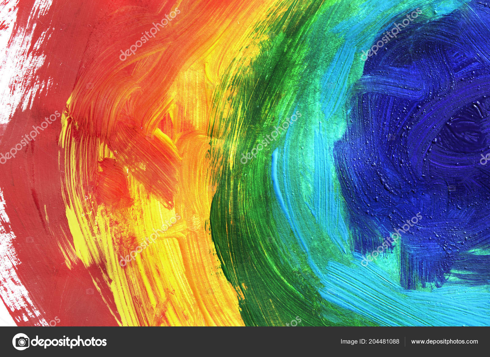 Rainbow Colors Abstract Acrylic Painting Background Stock Photo by  ©Tarzhanova 204481088