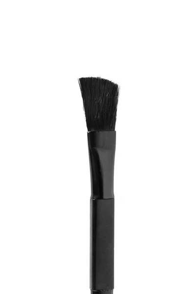 Black Makeup Brush Closeup White Background — Stock Photo, Image