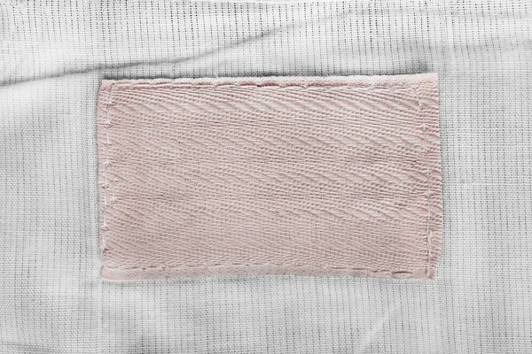 Fehér Pamut Háttér Vértes Üres Rózsaszín Textil Javítás — Stock Fotó