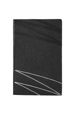 Beyaz bitti izole siyah boş kitap kapağı