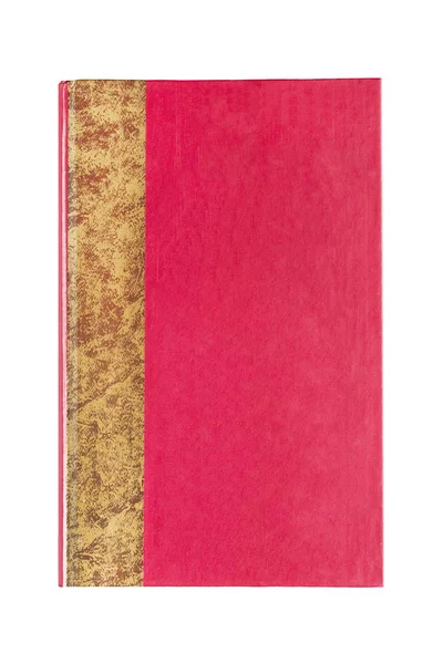 Rode Leeg Kaft Boek Witte Achtergrond — Stockfoto