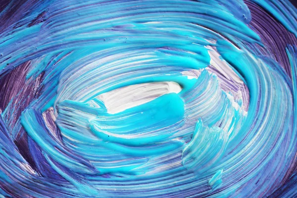 Pintura Acrílica Abstracta Tonos Azul Como Fondo — Foto de Stock