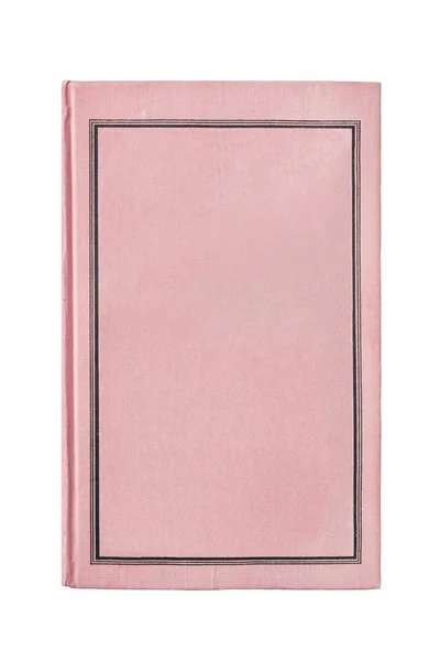 Libro Portada Blanco Rosa Aislado Sobre Blanco —  Fotos de Stock