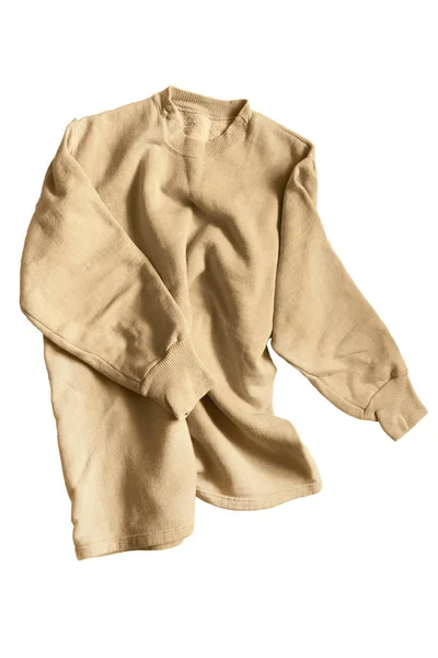 Tricou Bază Galben Încrumat Fundal Alb — Fotografie, imagine de stoc