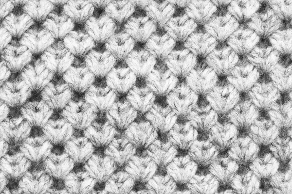 White Knitted Wool Texture Closeup Background — Stock Photo, Image