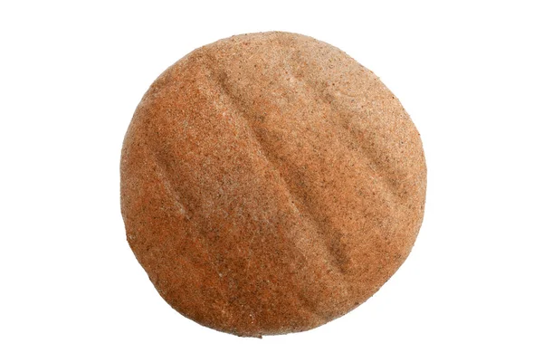 棕色圆五谷面包在白色背景 — 图库照片