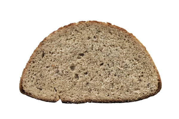 Slice Rye Bread Isolated White — Stock Photo, Image