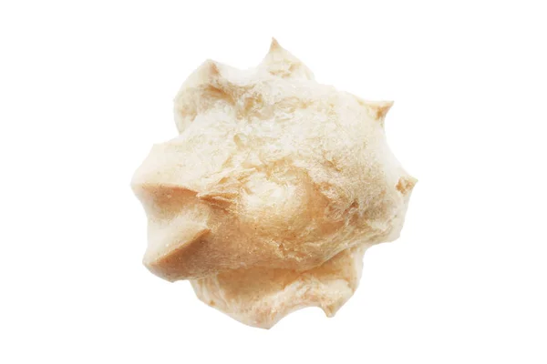 One Biscuit Fresh Golden Bun White Background — Stock Photo, Image