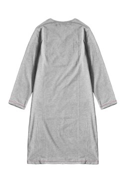 Gri pamuk büyük boy casual elbise izole üzerinde beyaz