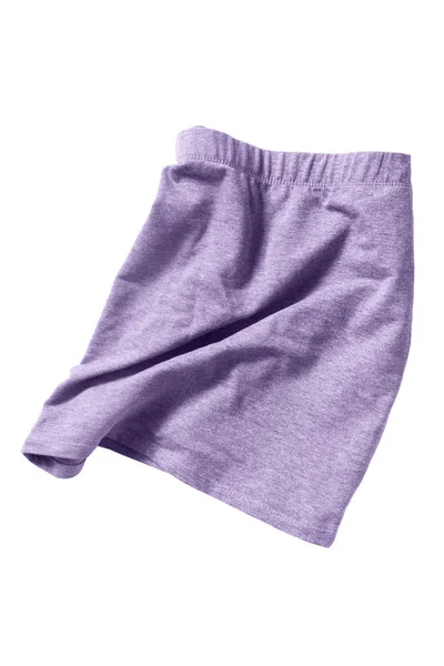 Mini Falda Algodón Arrugado Púrpura Sobre Fondo Blanco —  Fotos de Stock